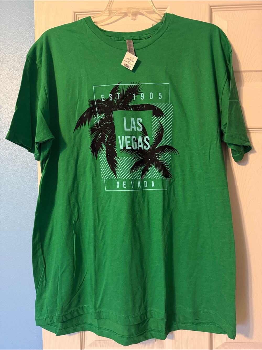 Unisex Green/Black Las Vegas Short Sleeve T-Shirt Size XL